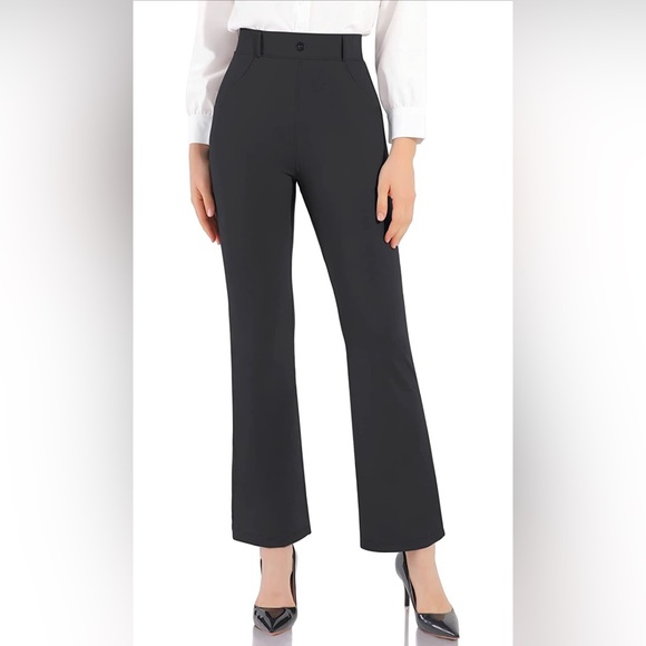 New PMIYS Stretchy Dress Pants for Women Bootcut Yoga Pants Wide Leg - Picture 3 of 8